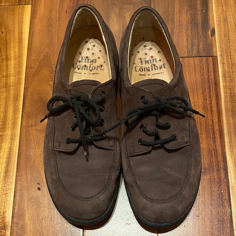 Finn Comfort Women’s Size 7.5 Dark Brown Oxfords